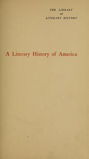Cover of: A literary history of America by Barrett Wendell