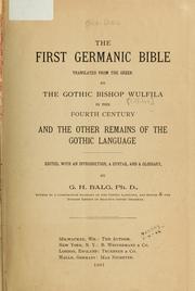 Cover of: The first Germanic bible