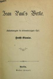 Cover of: Jean Paul's Werke by Jean Paul