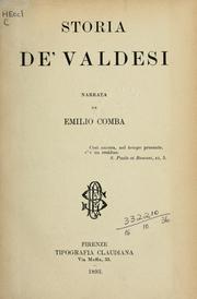 Cover of: Storia de' Valdesi by Emilio Comba