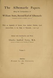 Cover of: The Albemarle papers by Willem Anne van Keppel