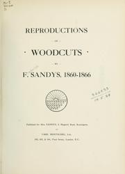 Cover of: Reproductions of woodcuts 1860-1866 by Frederick Sandys