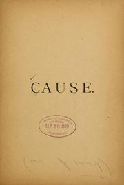 Front cover of Cause by Unknown