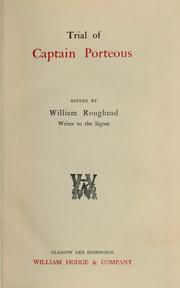 Cover of: Trial of Captain Porteous