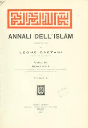 Cover of: Annali dell'Islam