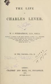 Cover of: The life of Charles Lever