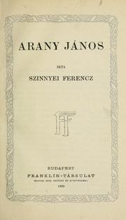 Cover of: Arany János