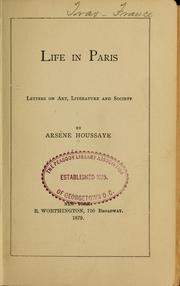 Cover of: Life in Paris: letters on art, literature and society