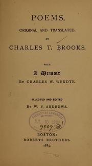 Cover of: Poems by Charles Timothy Brooks