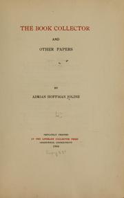 Cover of: The book collector, and other papers