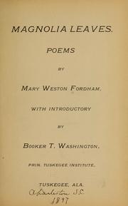 Cover of: Magnolia leaves; poems