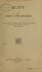 Cover of: Egypt by John L. Stoddard
