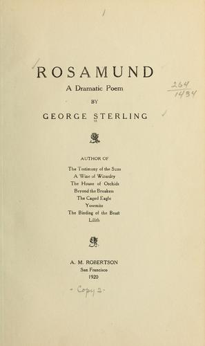 Rosamund by George Sterling