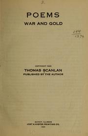 Cover of: Poems, war and gold