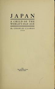 Cover of: Japan by Charles Clarke