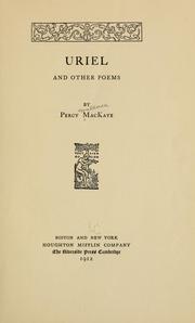 Cover of: Uriel by Percy MacKaye