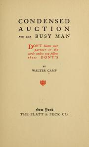 Cover of: Condensed auction for the busy man