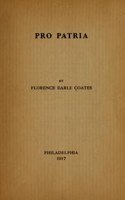 Cover of: Pro patria | Florence Earle Coates