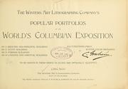 Cover of: The Winters art lithographing company's popular portfolios of the World's Columbian exposition