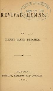 Cover of: Revival hymns by Henry Ward Beecher