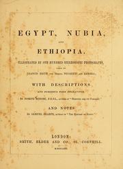 Cover of: Egypt, Nubia, and Ethiopia by Joseph Bonomi