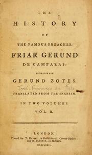 Cover of: The history of the famous preacher, Friar Gerund de Campazas, otherwise Gerund Zotes