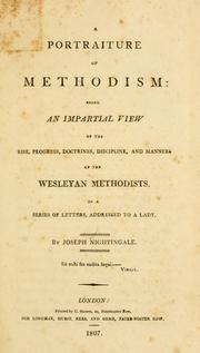 Cover of: A portraiture of Methodism by Joseph Nightingale