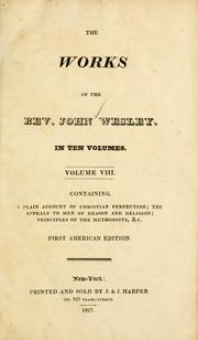 Cover of: The Works of the Rev. John Wesley