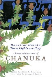 Cover of: [ha -Nerot halalu] = by edited by Elyse D. Frishman ; illustrated by Leonard Baskin.