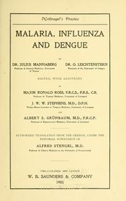 Cover of: Malaria, influenza and dengue