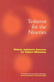 Teshuvot for the nineties by W. Gunther Plaut, Mark Washofsky