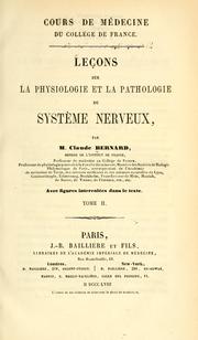 Cover of: Leçons sur la physiologie et la pathologie du système nerveux