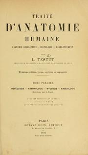 Cover of: Traité d'anatomie humaine by Leo Testut, Leo Testut