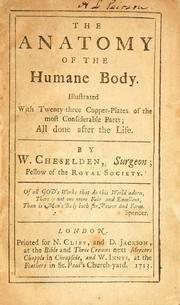 Cover of: The anatomy of the humane body: illustrated with twenty-three copper-plates of the most considerable parts : all done after the life