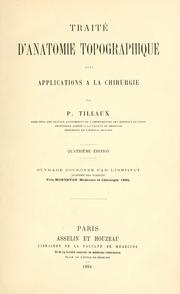 Cover of: Traité d'anatomie topographique avec applications a la chirurgie