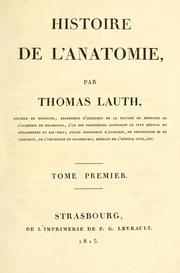 Cover of: Histoire de l'anatomie