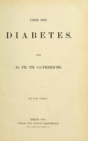 Cover of: Über den Diabetes