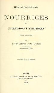 Cover of: Nourrices et nourrissons syphilitiques