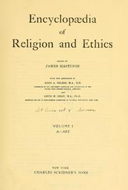 Cover of: Encyclopaedia of religion and ethics