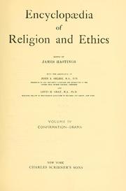 Cover of: Encyclopaedia of religion and ethics by James Hastings