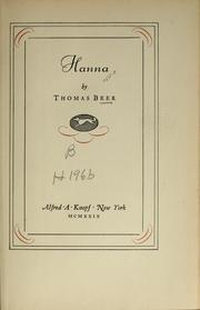 Cover of: Hanna