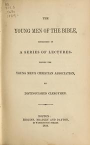 Cover of: The Young men of the Bible