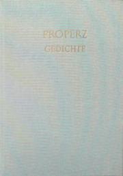 Cover of: Properz: Gedichte by Sextus Propertius