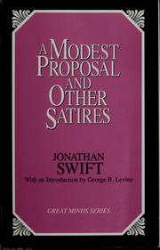 Cover of: A modest proposal and other satires