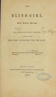 Cover of: The blind girl, and other poems by Fanny Crosby