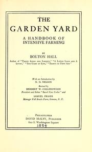 Cover of: The garden yard: a handbook of intensive farming