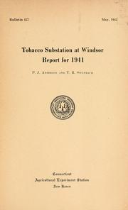 Cover of: Tobacco Substation at Windsor by P. J. Anderson