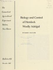 Cover of: Biology and control of hemlock woolly adelgid