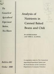 Analysis of nutrients in canned baked beans and chili