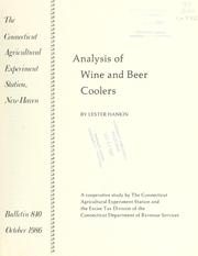 Cover of: Analysis of wine and beer coolers